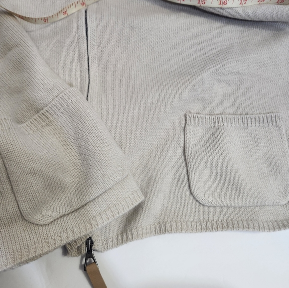 TONET Carella minimalist  neutral zip up cardigan sweater size 42 EU 6 US - Picture 14 of 15